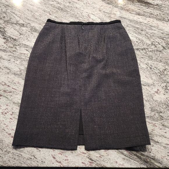 ELIE Tahari virgin wool blend Grey tweed? Pencil skirt size 2‎ - Picture 3 of 8